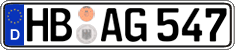 German license plate, Regular plates