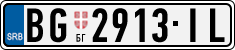 License plate of Serbia, Cars