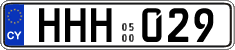 License plate of Cyprus, Regular plates