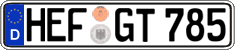 German license plate, Regular plates