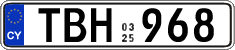 License plate of Cyprus, Regular plates