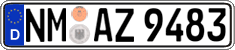 German license plate, Regular plates