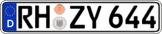 German license plate, Regular plates