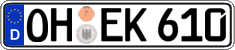 German license plate, Regular plates