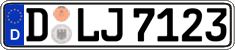 German license plate, Regular plates