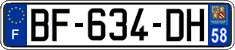 French license plate, SIV (ordinary)