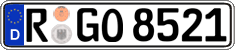German license plate, Regular plates