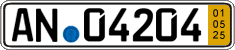 German license plate, Short-term transit plates