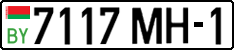 License plate Belarus, Cars (2004)