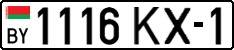 License plate Belarus, Cars (2004)