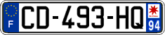 French license plate, SIV (ordinary)