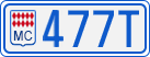 License plate of Monaco, Cars