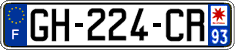 French license plate, SIV (ordinary)