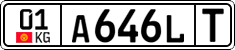 License plate of Kyrgyzstan, Transit plates