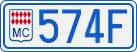 License plate of Monaco, Cars
