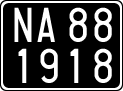 License plate of Italy, Cars (1927 year series)