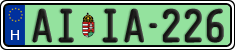 license plates of Hungary, Regular plates (2022)