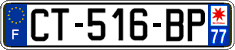 French license plate, SIV (ordinary)