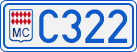 License plate of Monaco, Cars