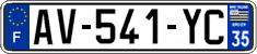 French license plate, SIV (ordinary)