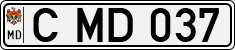 License plate of Moldova, Cars (1992)