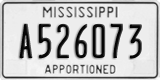 Mississippi, Apportioned