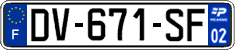 French license plate, SIV (ordinary)