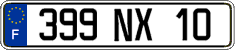 French license plate, FNI