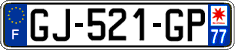 French license plate, SIV (ordinary)