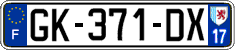 French license plate, SIV (ordinary)