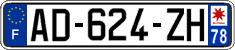 French license plate, SIV (ordinary)