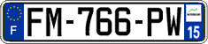 French license plate, SIV (ordinary)