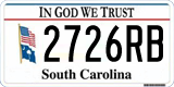 South Carolina, In God We Trust (1234AB/123 4AB)