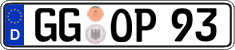 German license plate, Regular plates