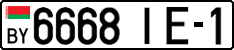 License plate Belarus, Cars (2004)
