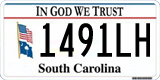 South Carolina, In God We Trust (1234AB/123 4AB)