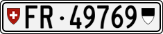 License plate of Switzerland, Cars