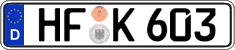 German license plate, Regular plates