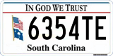 South Carolina, In God We Trust (1234AB/123 4AB)