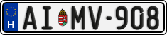 license plates of Hungary, Regular plates (2022)
