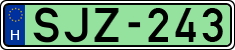 license plates of Hungary, Electric vehicles (1990)