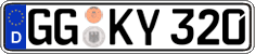 German license plate, Regular plates