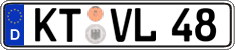 German license plate, Regular plates