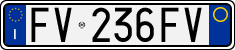License plate of Italy, Cars (1994 year series)