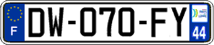 French license plate, SIV (ordinary)