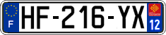 French license plate, SIV (ordinary)