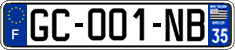 French license plate, SIV (ordinary)