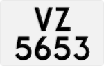 License plate of Hong Kong, AB 1234