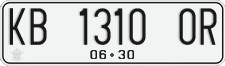 License plate of Indonesia, Regular plates