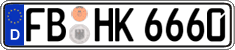 German license plate, Regular plates